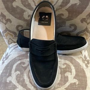 Mens Cole Haan Lincoln Loafer Black Canvas size 12